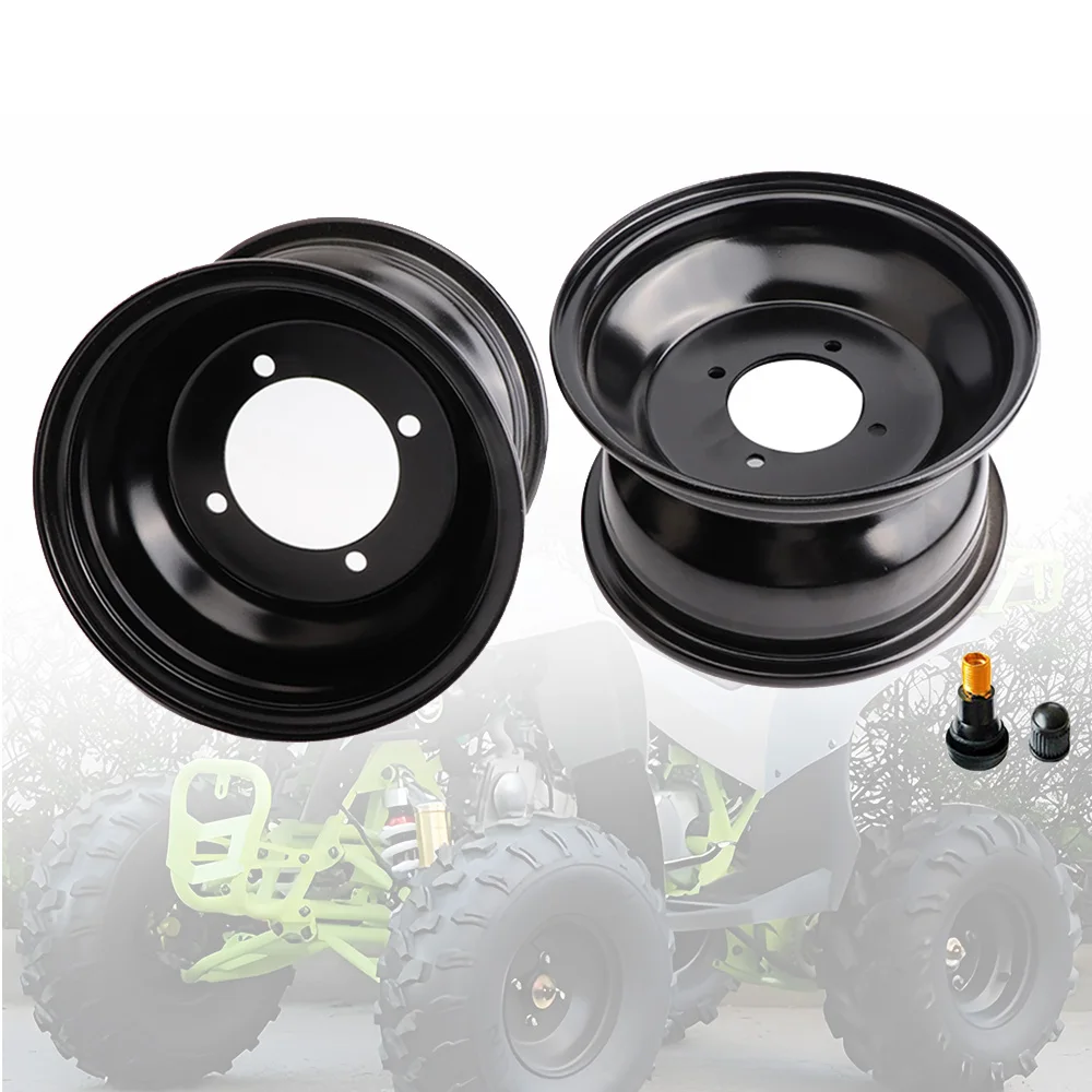 8 بوصة 4 ثقوب الجبهة الخلفية سبيكة محور عجلات حافة صالح لمعظم 125cc-250cc ATV الذهاب كارت UTV عربات التي تجرها الدواب رباعية الترابية دراجة 19x7-8 18x9.5-8 الإطارات #1