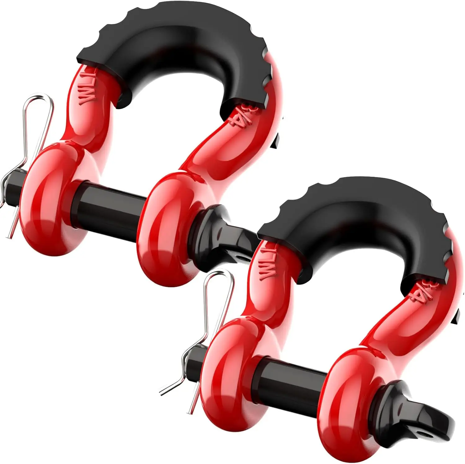 

D Ring Shackles 3/4" Heavy Duty 4.75 Ton Screw Pin Anchor Shackles for Off-Road Bumper and Vehicle Recovery Rigging Point Tow