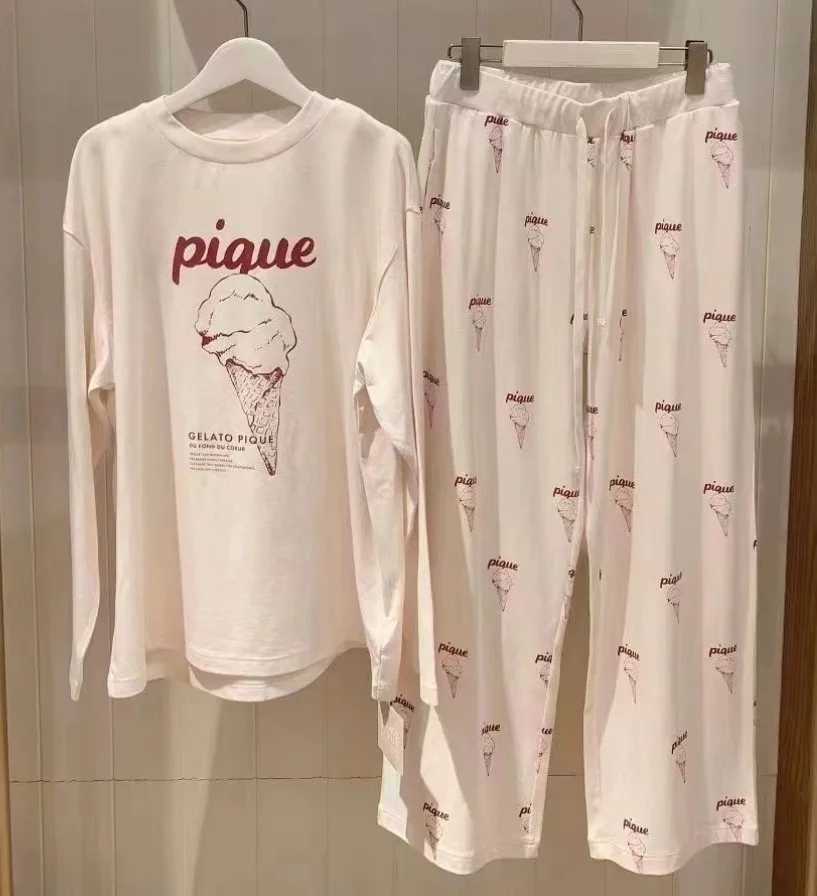 Couple Room Wear Men Pajamas Women Sleepwear Loungwear Sets Womens Outfits Kawaii Clothes lcecream Pajamas for Women (with tags)