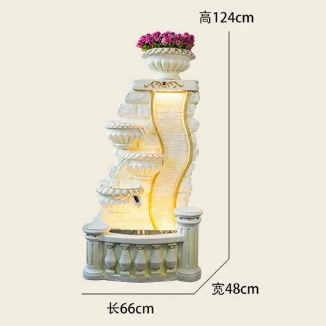 European-style flowing water fountain fish pond ornament living room water feature home decoration