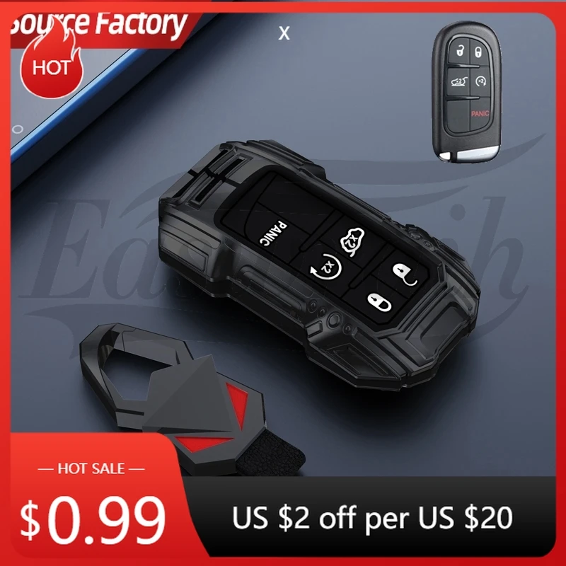 

Car Stickers Car Zinc Alloy Key Case Cover Holder For Jeep Grand Cherokee Compass Patriot Renegade For Dodge Challenger Jou