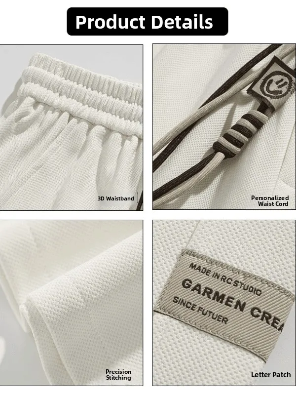 アメリカのハイストリートルーズカジュアルショーツメンズ夏通気性 5 クォーターパンツ若者活力スタイルストレートレッグパンツ