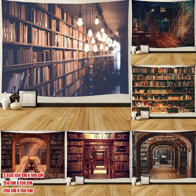 Elegant Book Smell Wall Hanging Tapestry Decoration North America 3D Bedroom Bedspread Sheets Cloth Camping Carpet 95x73cm