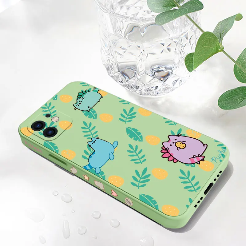 Etui na telefon Cute Pusheens Cats do iPhone 15 14 13 12 11 Pro Max Mini X XR XSMAX SE20 8 7 6S Plus Miękka, płynna silikonowa osłona