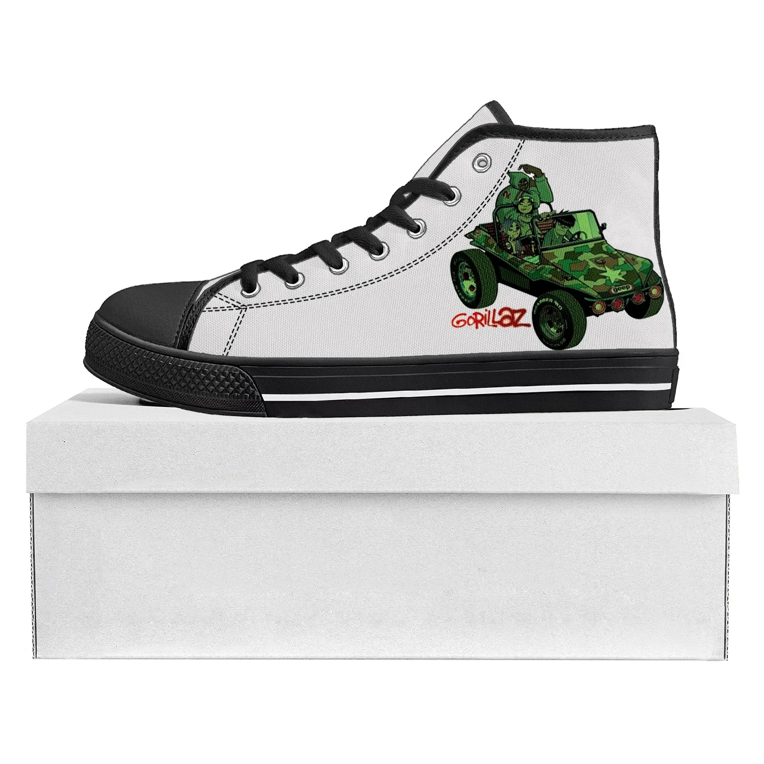 Gorillaz-Zapatillas de lona de banda de Rock Virtual para hombre y mujer, zapatos personalizados de alta calidad, a la moda