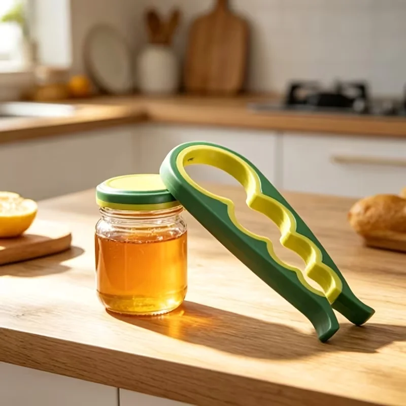 1pc Jar Opener Bottle Opener Tool, Multifunction Kitchen Can Opener with Non Slip Handle, Easy Grip Cap Remover for Home Elderly view 6