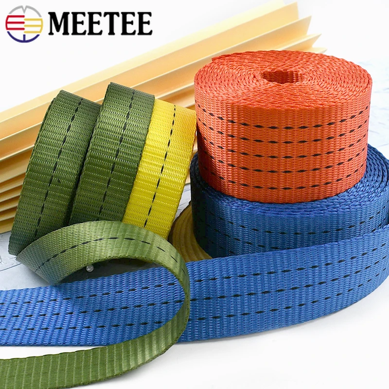 

2/5M 25/38/50mm High Strength Webbing Strap Backpack Car Tension Rope Luggage Fixed Straps Cargo Binding Belt Sling Accessories
