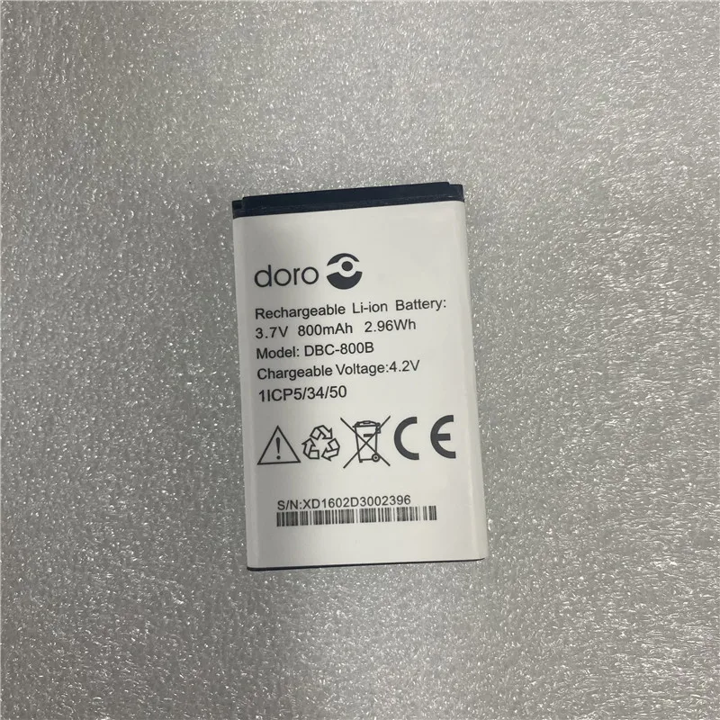 In Stock for Doro DBR-800A battery 800mAh New production Date High capacity Replacement + Tracking Number for Doro battery