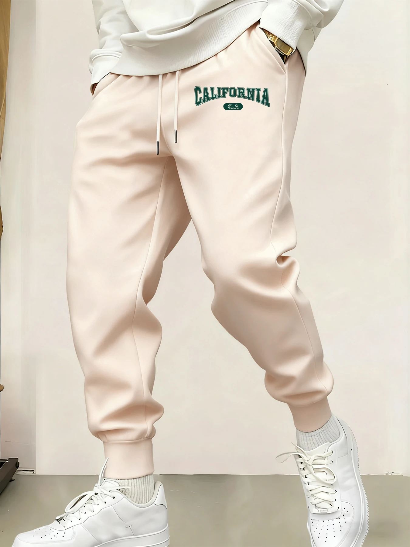 

Califonia C.A Print Men's Sweatpant Sports Pants Soft Fleece Pant Autumn Jogging Unisex Britches Fashion Casual Sweatpants