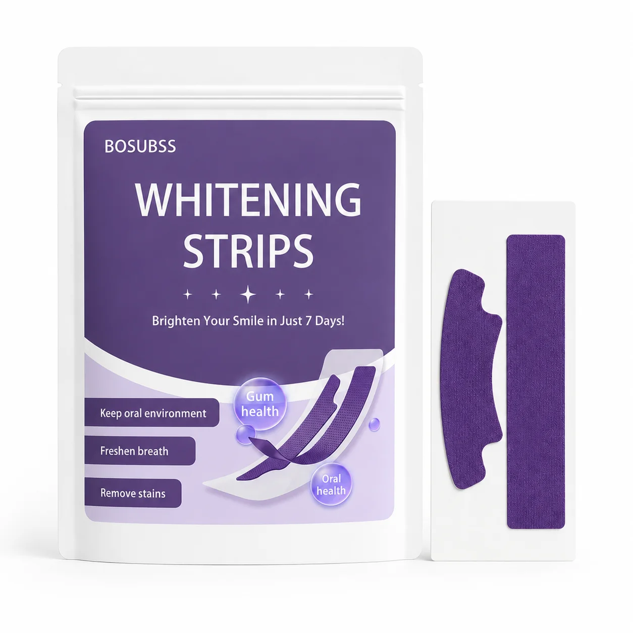 1 paire de bandes de beauté buccale, patchs souriants quotidiens, bandes de soin du sourire faciles à utiliser pour la routine de beauté à domicile
