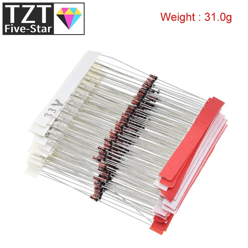 TZT (2V4 إلى 33V) 270 قطعة 27 قيم 1/2 واط 0.5 واط عدة 12 فولت 18 فولت 5V1 5V6 3V3 3V6 4V3 4V7 6V2 6V8 7V5 20 فولت 22 فولت