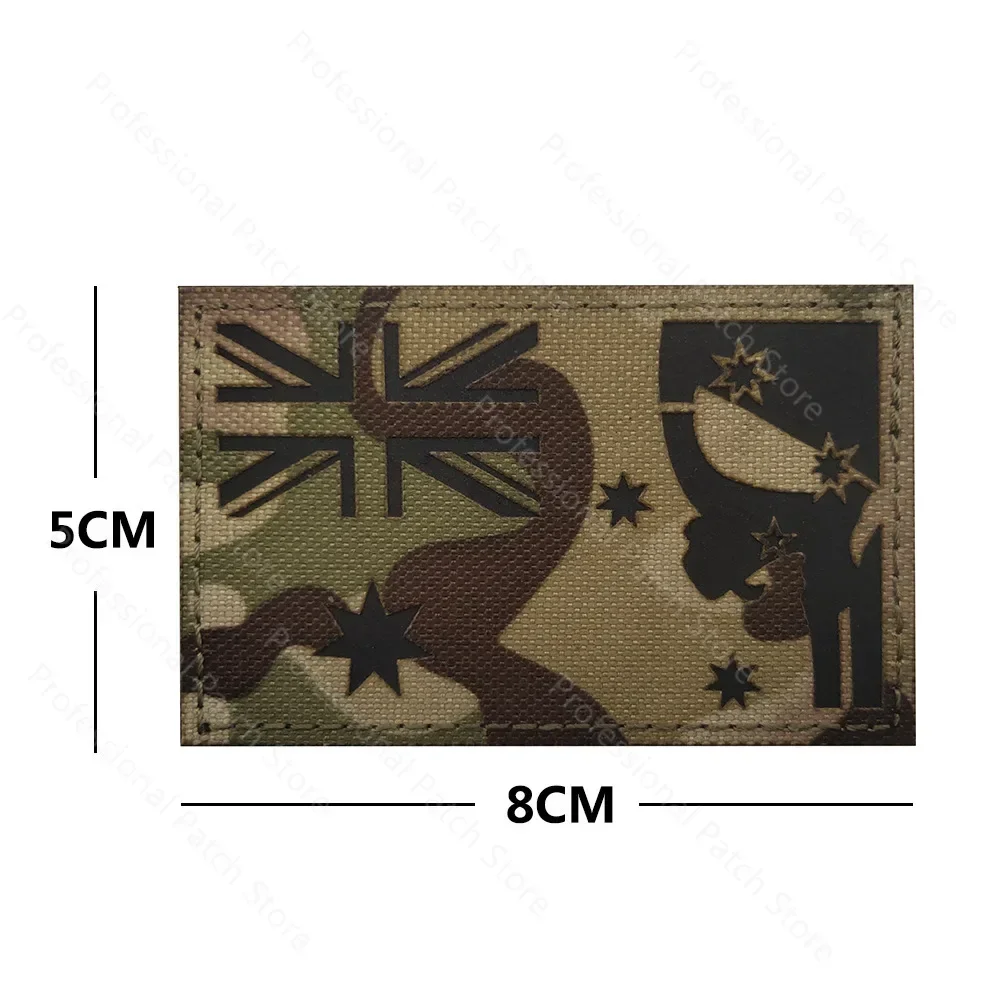 Australia kamuflaż kangur na podczerwień naszywka odblaskowa PVC taktyczna opaska na odzież haftowana plakietka z flagą