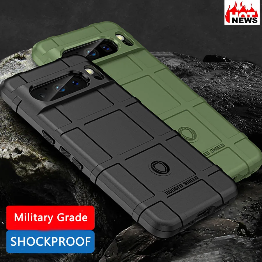 Shockproof Rugged Phone Case for Google Pixel 9 Pro 8 7 7A 6 6A Pixel9 XL Pixel7 Soft Silicone Bumper Protective armor Cover