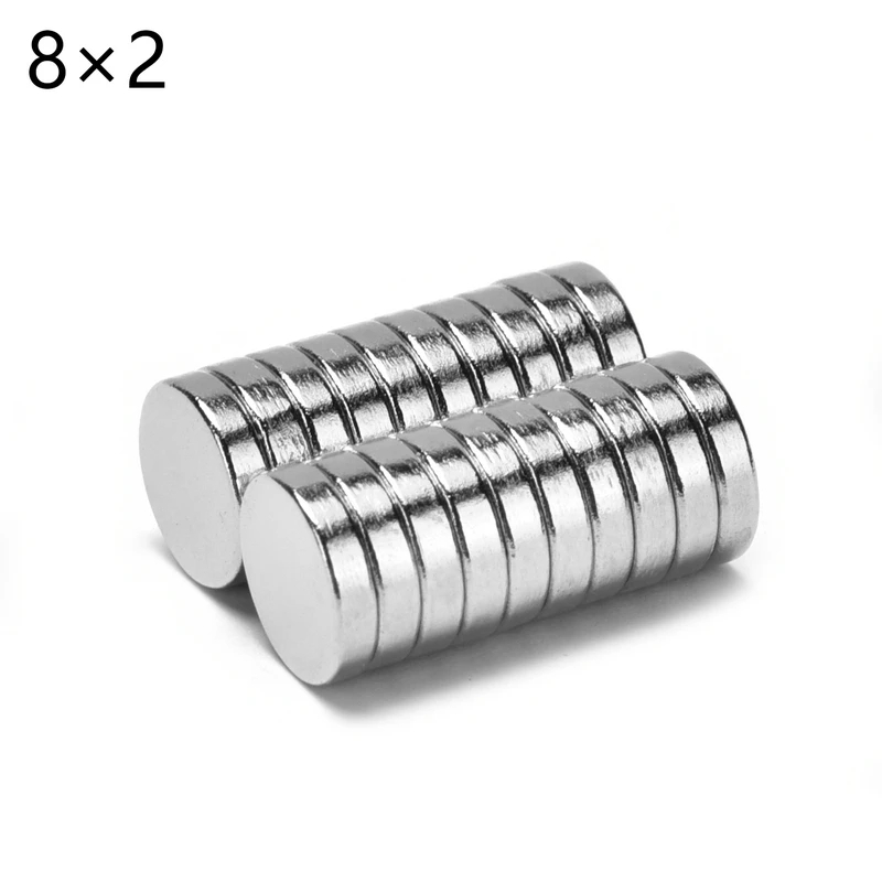 

2/20/50/100/200/500/1000Pcs 8x2 NdFeB Neodymium Magnet Super Powerful Small Round Permanent Disc Magnetic imanes 8x2 mm new magn