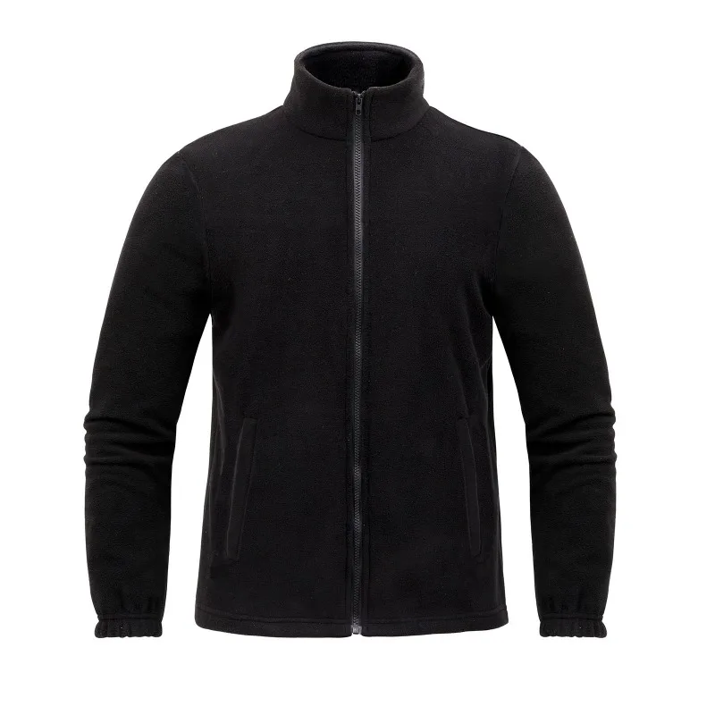 Winter Mens Fleece Coat Full Zipper Stand Collar Warm Soft Jacket Hiking Trekking Casual Outerwear for Men Daily Travel Use Coat