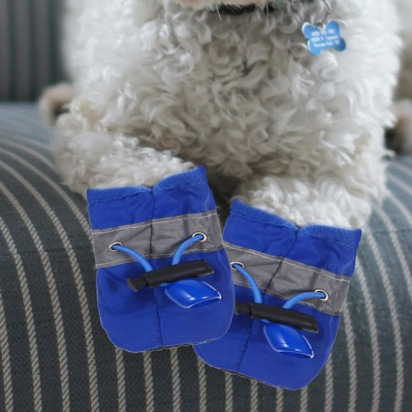 

4 pcs Dog Boots Puppy Booties Pet Dog Shoes Dogs Paw Protection Shoes for Small Pets Hiking AntiSlip Rubber Soles