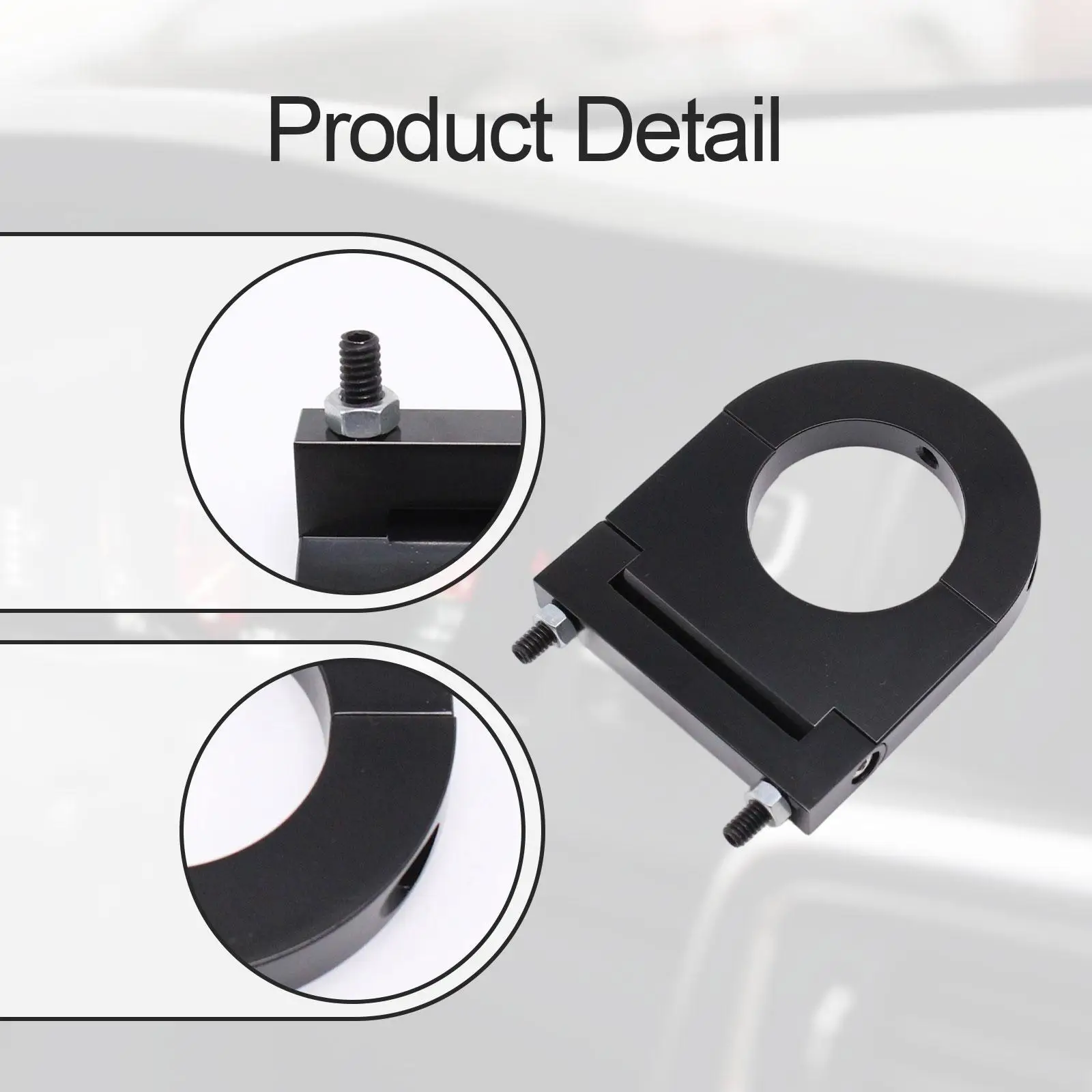 

2,5-дюймовый черный металлический кронштейн для крепления рулевой колонки, универсальный, для 2-дюймовых колонок, для модернизации приборной панели