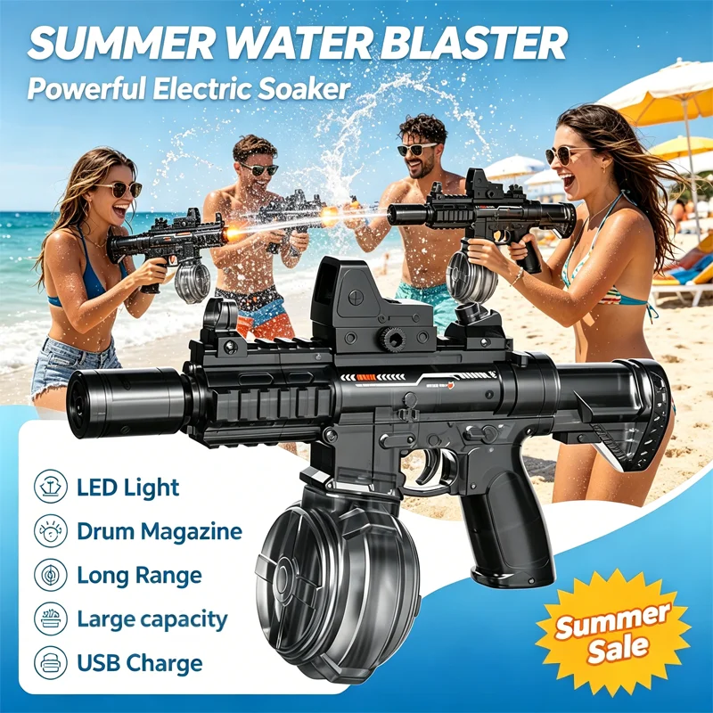 Electric Water Guns For Adults Large Capacity Powerful Automatic Squirt Gun Outdoor Summer Pool Beach Game Toy For Boys And Kids