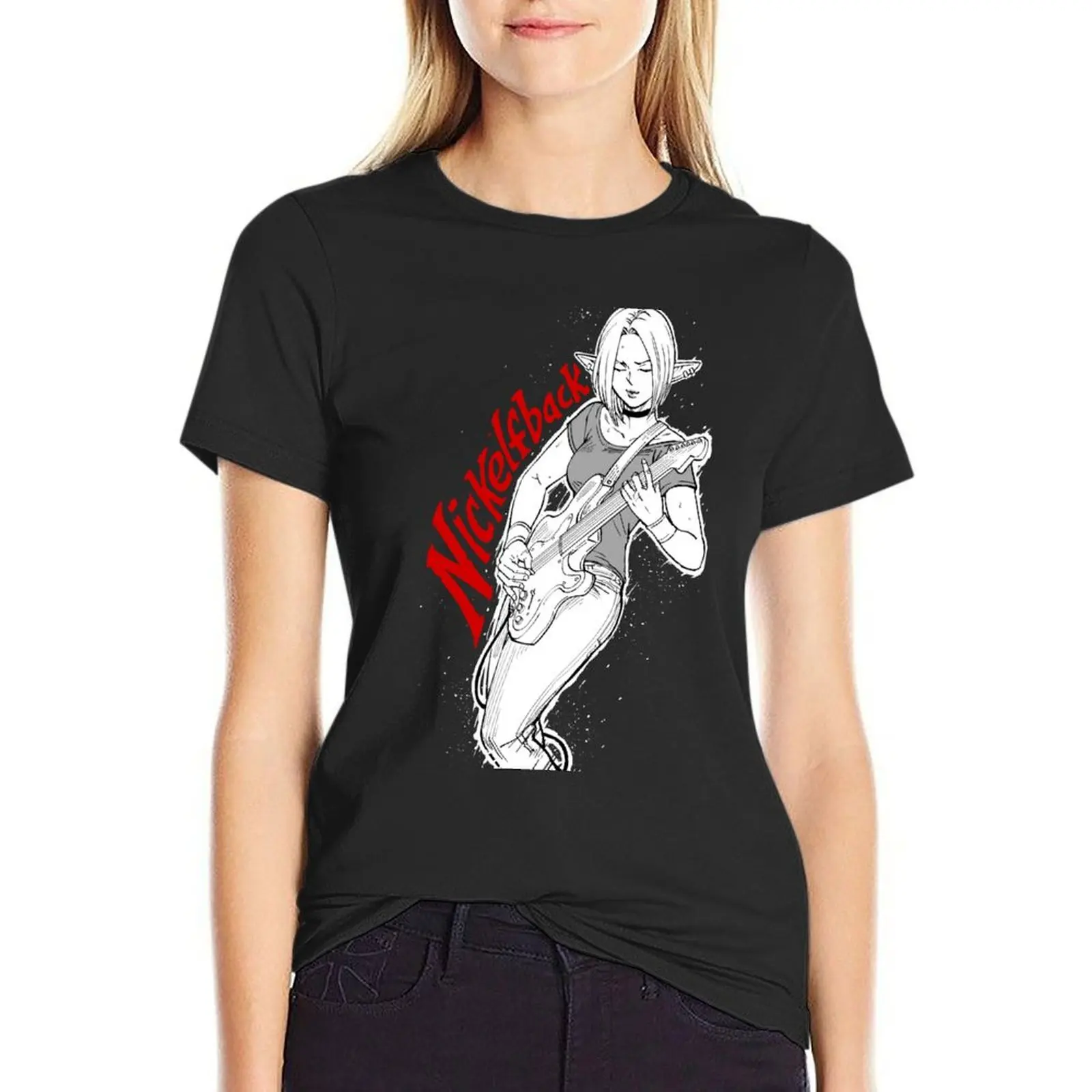 

Elf Rock Band T-shirt cute tops summer top vintage clothes fashion woman blouse 2024