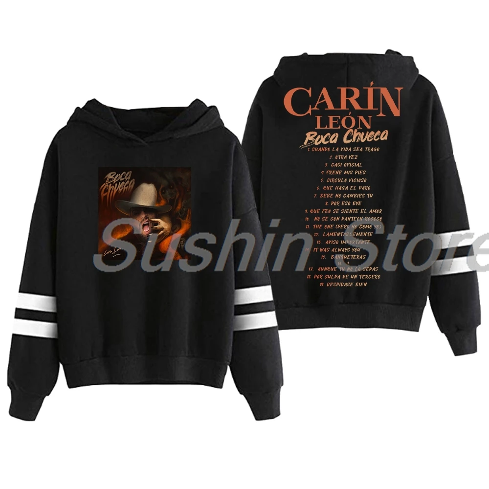 

Carin Leon Boca Chueca Album Hoodie Pocketless Parallel Bars Sleeve Streetwear Women Men Hooded Sweatshirt Hip Hop Clothes