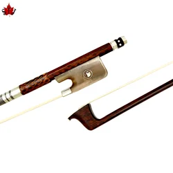 1pcs 4/4 cello bow profession snakewood letterwood, white OX horn frog,Siberian horsetail horsehair.cello parts accessories