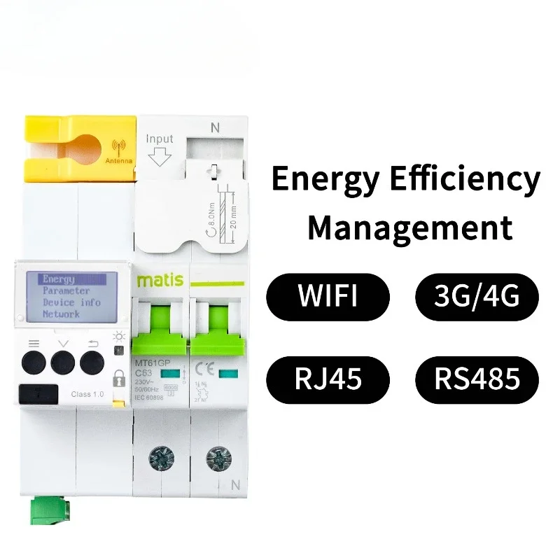 Matismart MT61GP smart home automation smart breaker with wifi smart mcb wifi