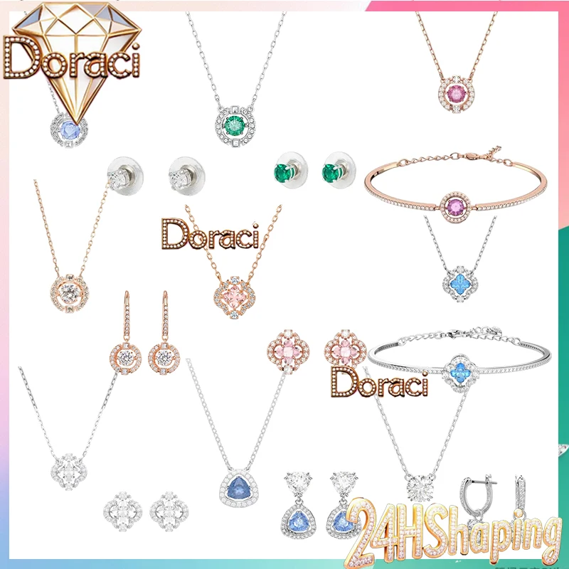 

S925 Colored Gemstone Candy Series Jewelry Set, Sweet and Timeless Summer Colorful Necklace Earrings Bracelet Exquisite Gift