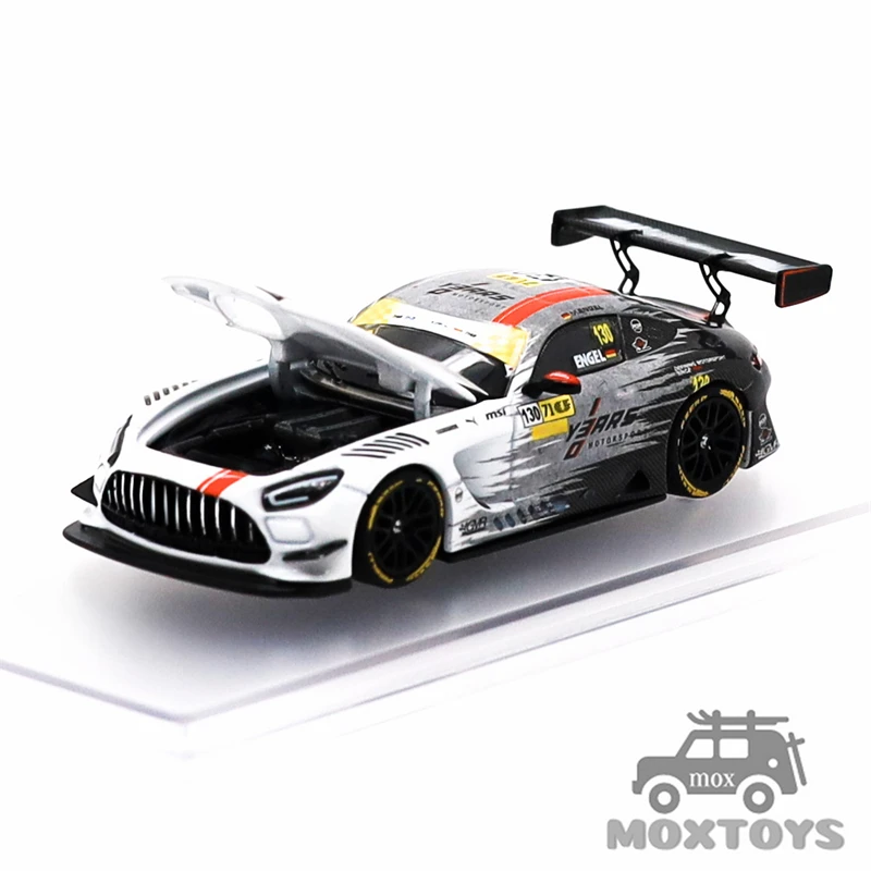 

Модель автомобиля KILOworks 1:64 GT3 MARO ENGEL №130, серебристая, из литого металла