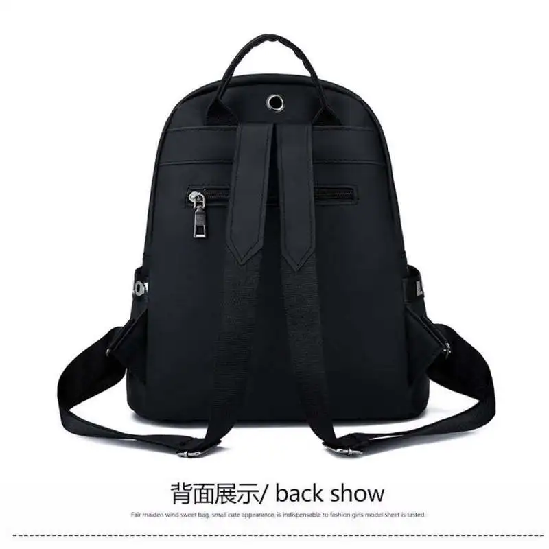 옥스포드 캔버스 스타 프린트 백팩 - 십대들을 위한 세련된 학교 책가방, 트렌디한 대학 배낭(남녀공용 학생 캐주얼 데이팩)