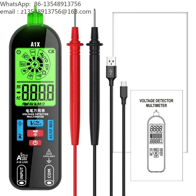 Rechargeable multimeter Digital high-precision intelligent anti-burn portable digital pen universal meter