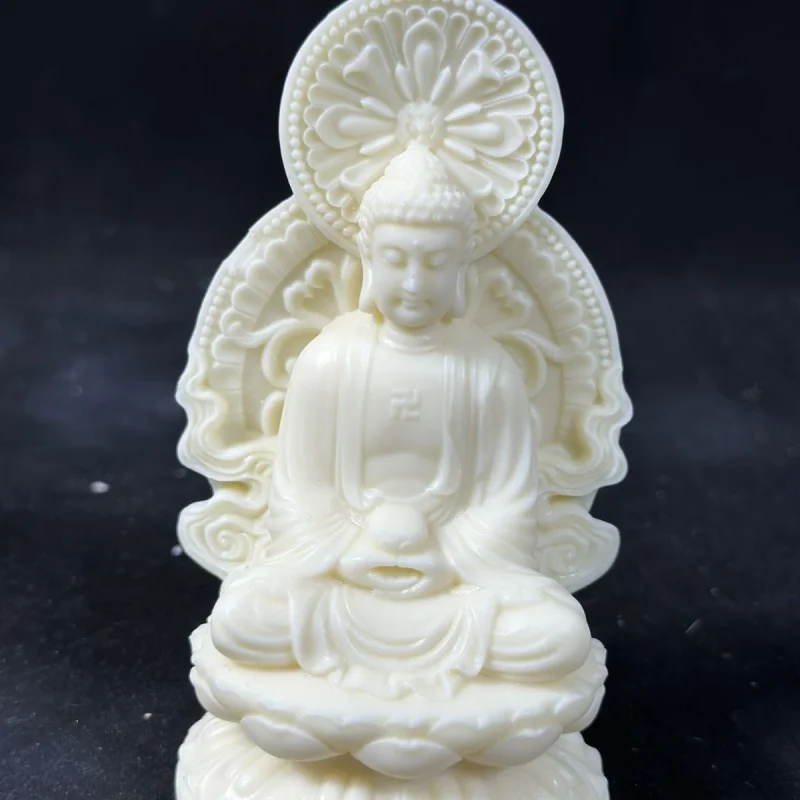 Ivory Nut Carved Western Trinity Ornaments Vairocana Great Trend to Guanyin Bodhisattva Decoration Factory Direct Sales