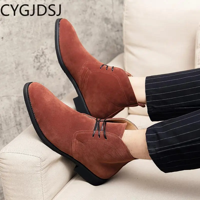 Casuales Ankle Boots Homens Stivali Sapatos Casuales Casual para Homens Botas Pretas Werkschoenen Sapatos De Escritório Homens Italiano рабочая обувь мужская