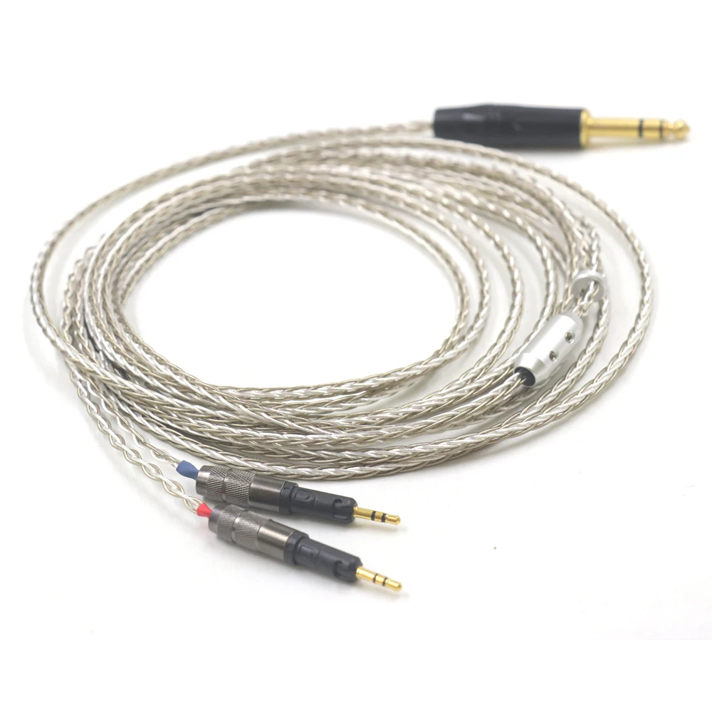 

HiFi Silver Mixed Braided Cable XLR 4.4mm 2.5mm Earphone Upgrade Cable For ATH-R70X R70X R70X5 Headphones