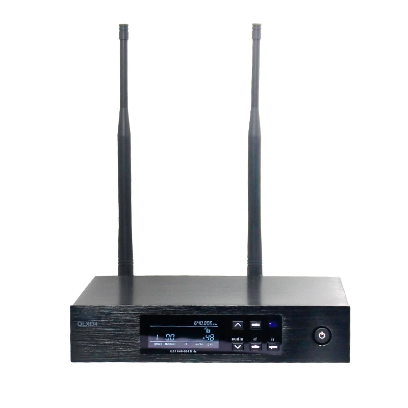 QLXD4 BETA58 UHF True Diversity Wireless Microphone System With Lavalier Headset Mic For Karaoke Stage Performance