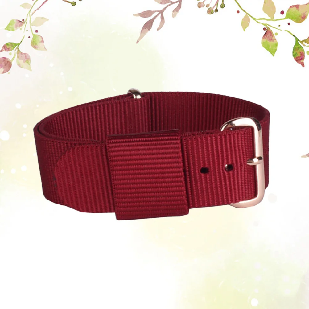 

20Mm Wine Red Nylon Watch Band with Rose Gold Buckle Braided Strap Simple Replacement Band Stylish Secure Fit for Everyday Wear