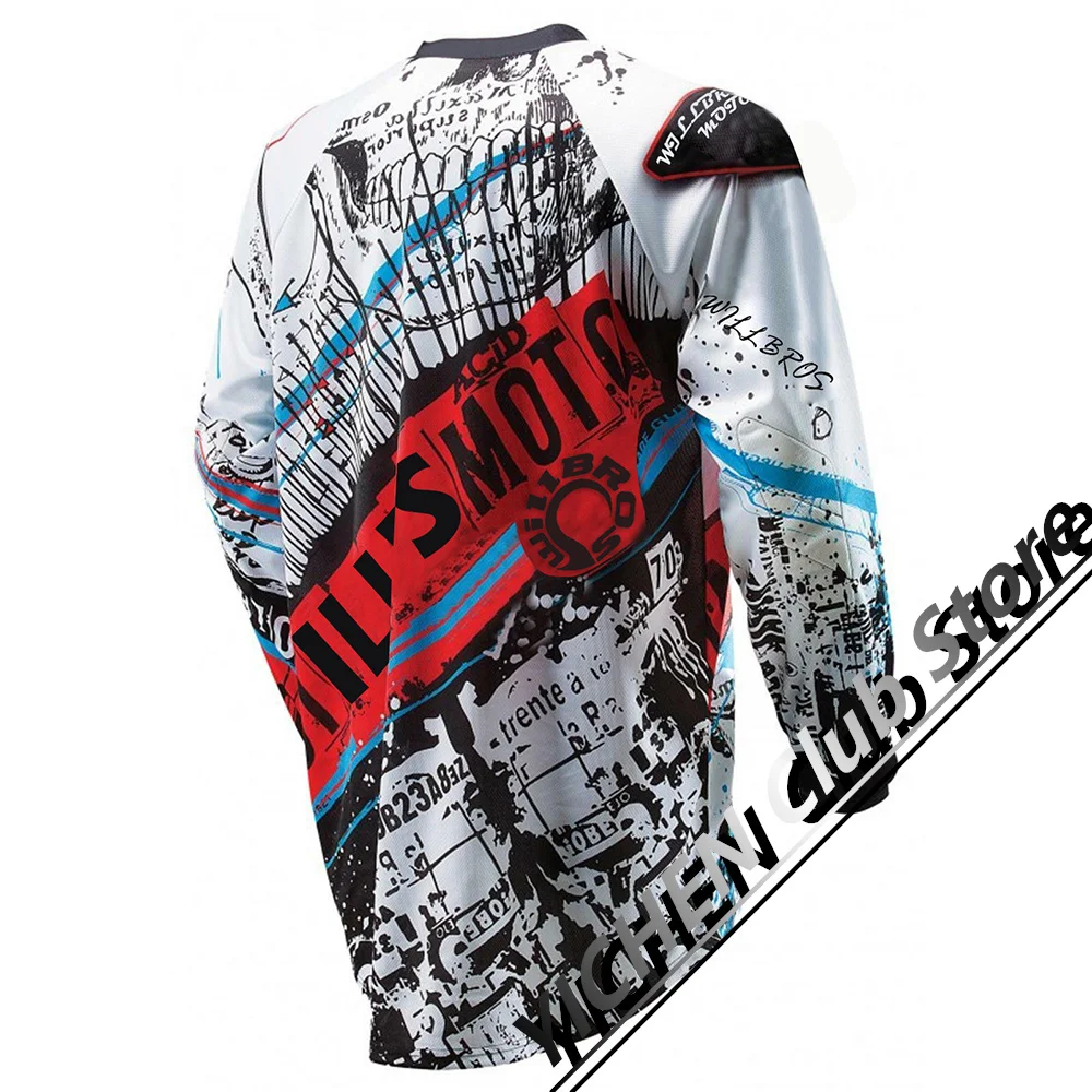 Graffiti Sports Brand Downhill Suit Sport Motorcycle Sunscreen Cycling Suit Long-Sleeved Quick-Drying Men’S And Women’S T-Shirt