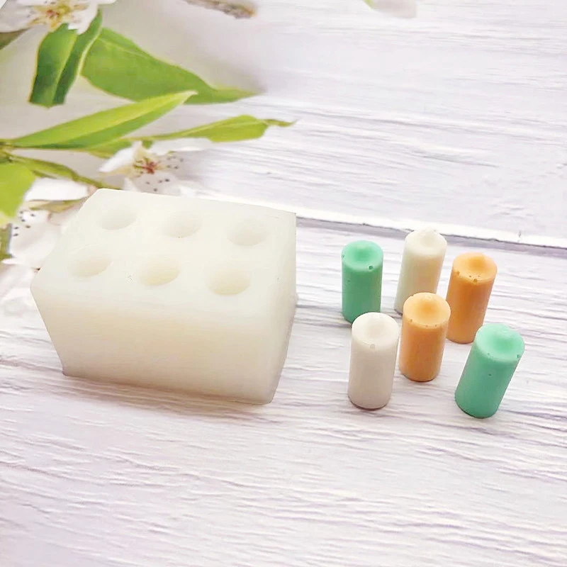 3D Candle Silicon Mold Handmade Diy Mini Cylinder Soap Candle Mould Candle Aroma