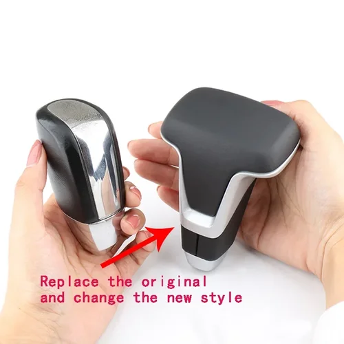 Imagen 2 del producto Perilla de palanca de cambios de cuero automática para coche Dodge Journey Caliber Avenger Fiat Fierce 2008, manija de cabeza de cambio de marchas, caja de cambios de balonmano