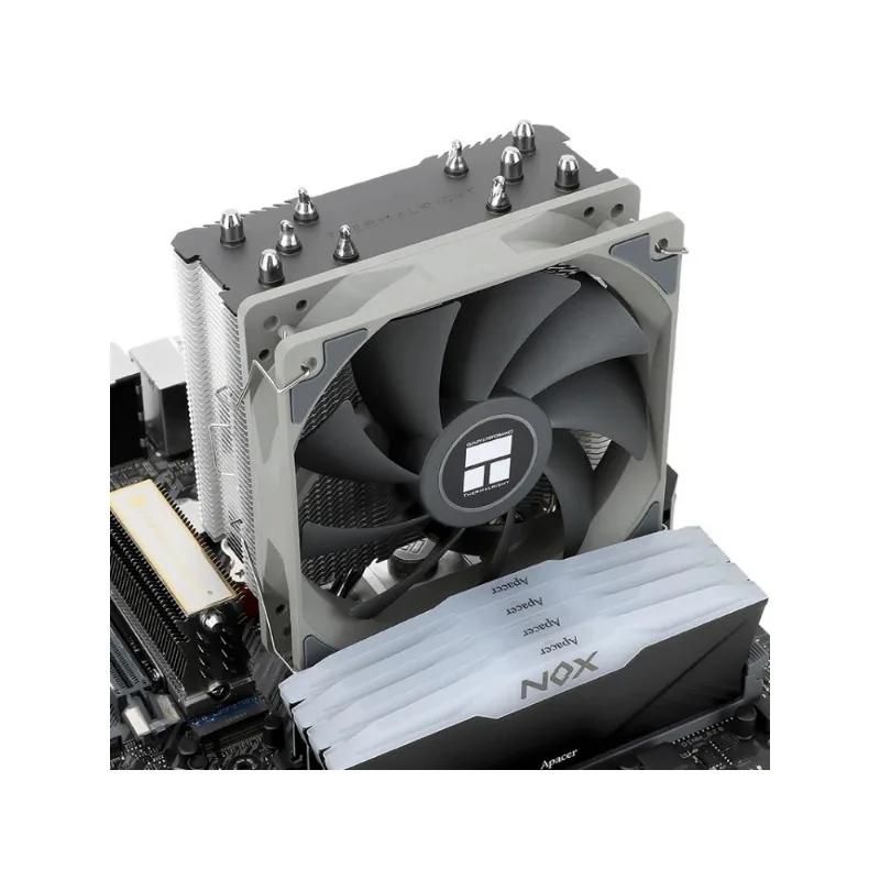 써멀라이트 AK120SE 화이트 ARGB CPU 쿨러 4핀 PWM 순수 구리 AGHP 5 히트파이프 공랭식 라디에이터 (LGA 115X, 1200, 1700, AM4 지원)