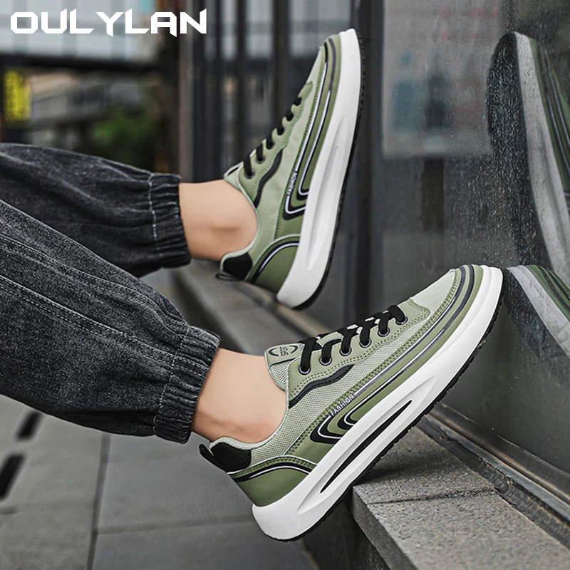 

Summer Fashion Versatile Sport Shoes Men Comfortable Breathable Mesh Upper Anti Slip Abrasion Resistant SoleOutdoor Sneaker