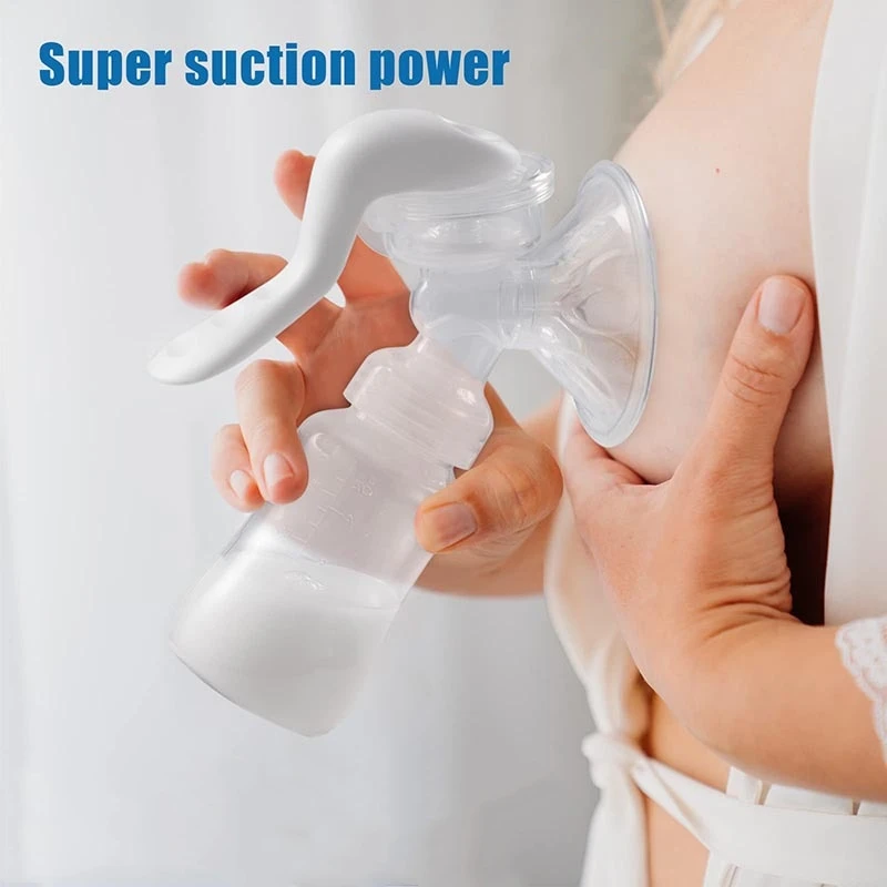 Manual Breast Pump Original Manual Breast Milk Silicon PP BPA Free with Milk Bottle Nipple Function Breast Pumps for Women