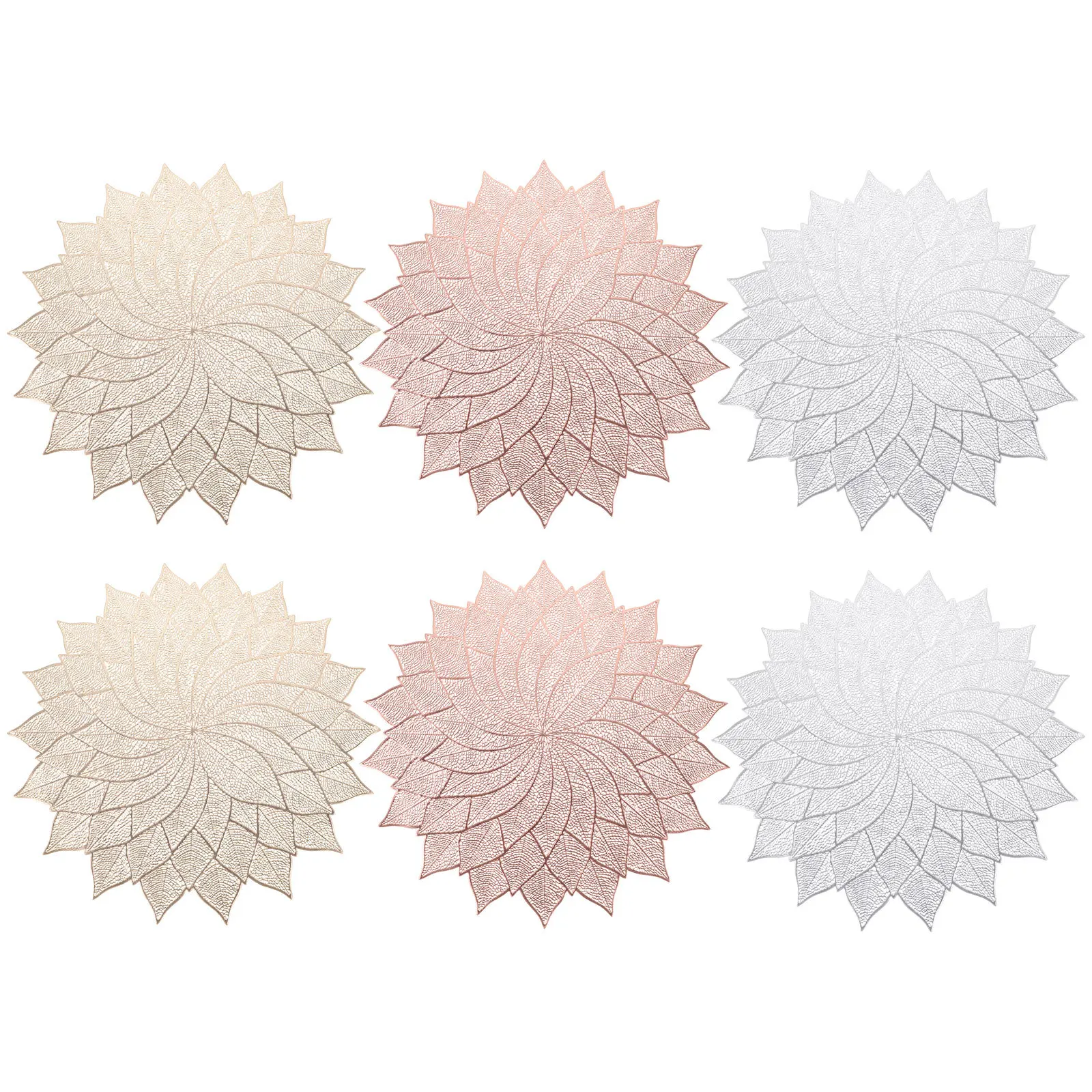 

6pcs Hollow Out Table Mats Modern Placemats For Dining Table Kitchen Restaurant Party Reusable Heat Resistant Place Mats