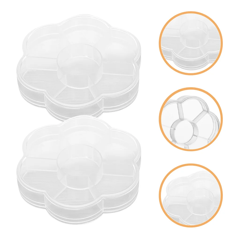 10 pçs caixa de armazenamento de jóias claro brinco organizador portátil leve grânulo titular para anéis pulseiras grampos de cabelo exibição desktop