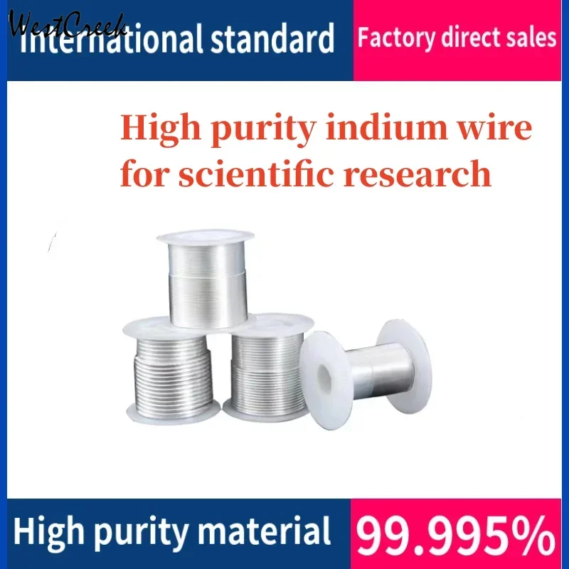 WESTCREEK High purity indium wire for scientific research Diameter (0.5mm-4.0mm) Length (1m) Metallic material