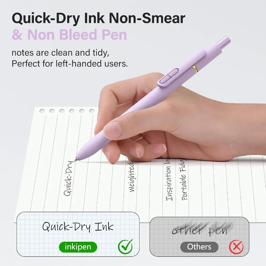 8 قطعة أقلام هلام 0.5 مللي متر أقلام حبر أسود نقطة دقيقة الكتابة السلس التجفيف السريع قابل للسحب القلم لرحلة لطيف المدرسة والمكتب S #6