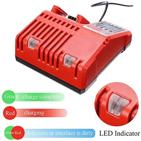 Best price Eu/US Plug 18V Power Tool Lithium Battery Charger Replacement For Milwaukee Charger 18V drop shipping