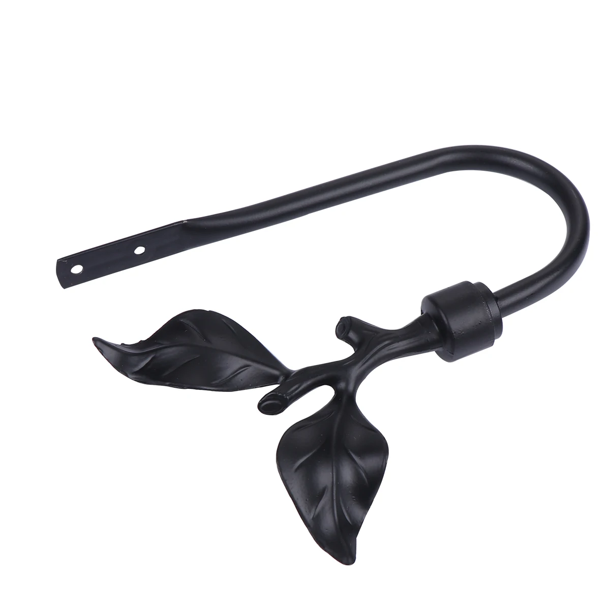 

Curtain Wall Hooks Black Holdbacks Metal Retro Leaves Design Heavy Duty Home Decor No Drill Easy Mounting