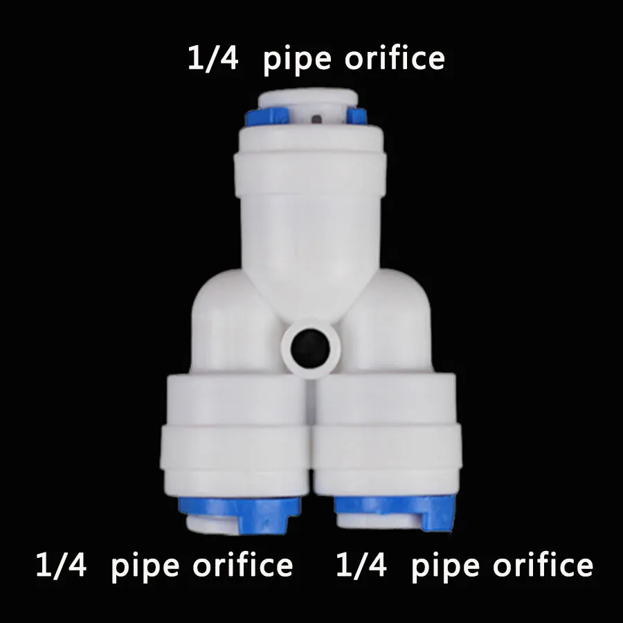 Reverse Osmosis Quick Coupling 1/4 3/8 Hose Connection Tee Y Connector Equal Diameter Reducing RO Water Plastic Pipe Fitting