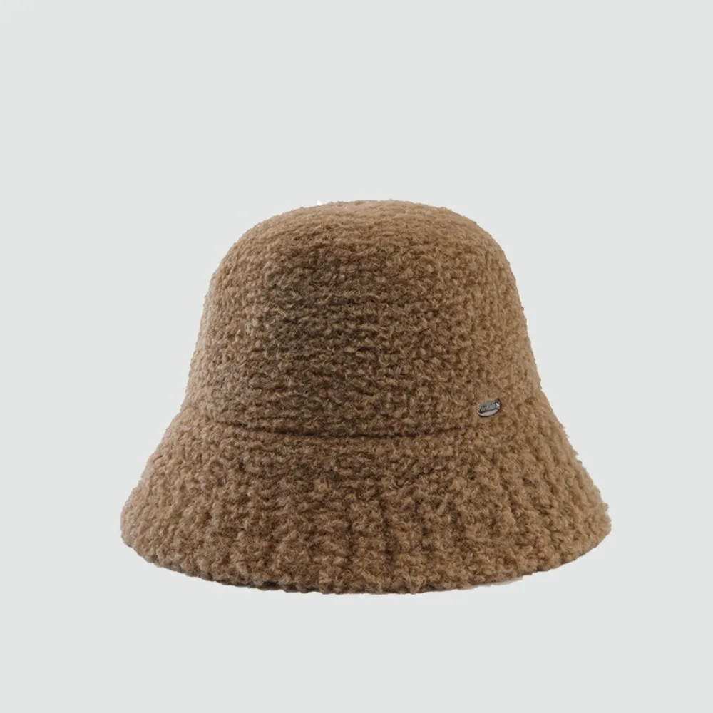 

Wide Brimmed Fisherman Caps Retro Vintage Thickened Women's Bucket Hat Keep Warm Casual Warm Basin Hat Outdoor Travel