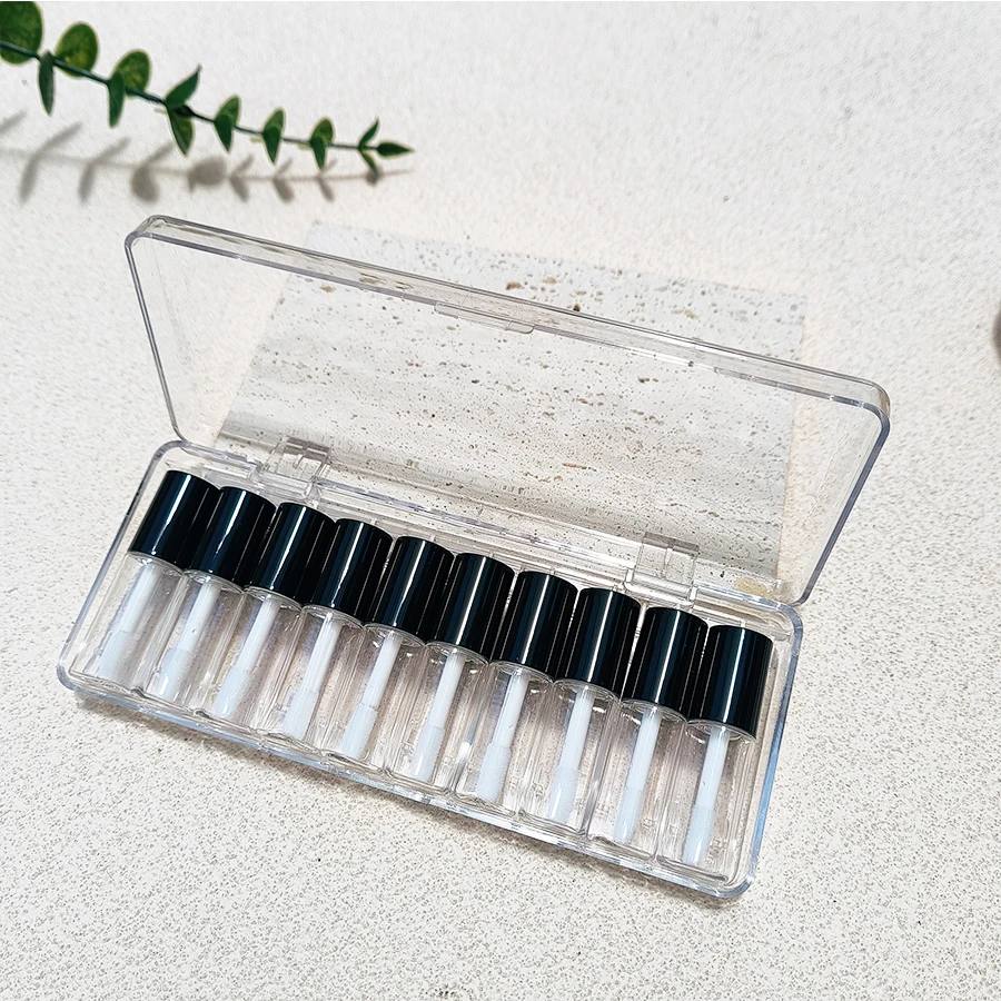 

Розовый, черный, милая косметическая упаковка, 10 шт. в наборе, мини-розовый круглый тюбик для блеска для губ, прозрачный тюбик для блеска для губ «сделай сам», тюбик для блеска для губ